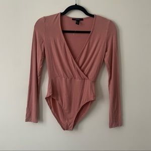 Mauve long sleeve bodysuit